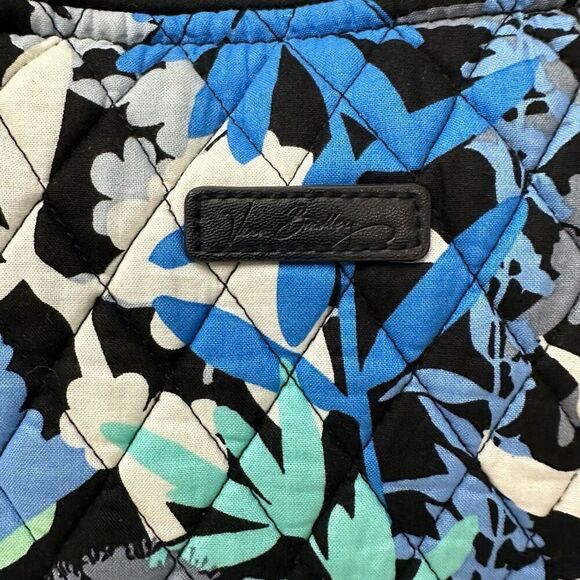 Vera Bradley Quilted Tote Shoulder Bag in CamoFloral pattern Blue Multi Large - Picture 3 of 9